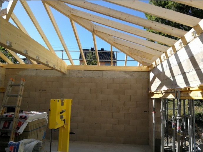 Dachstuhl Garage mit Zwischendecke