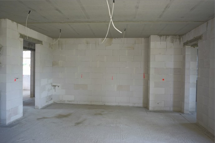 Wohnzimmer ohne Stützen