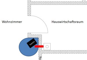 Position Kamin mit Bodenplatte Träne
