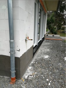 Regenabflussrohr Terrasse