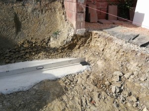 Garagenfundament - Schnurgerüst