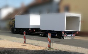 LKW bei Anfahrt