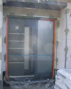 Vorbereitung Außenputz Putzleisten Haustür