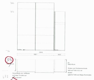 Kürzen Garderobenschrank