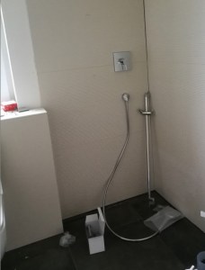 Vorsprung Installationswand Gästebad