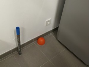 Blower Door Dichtung Wasserwerk mit Luftballon